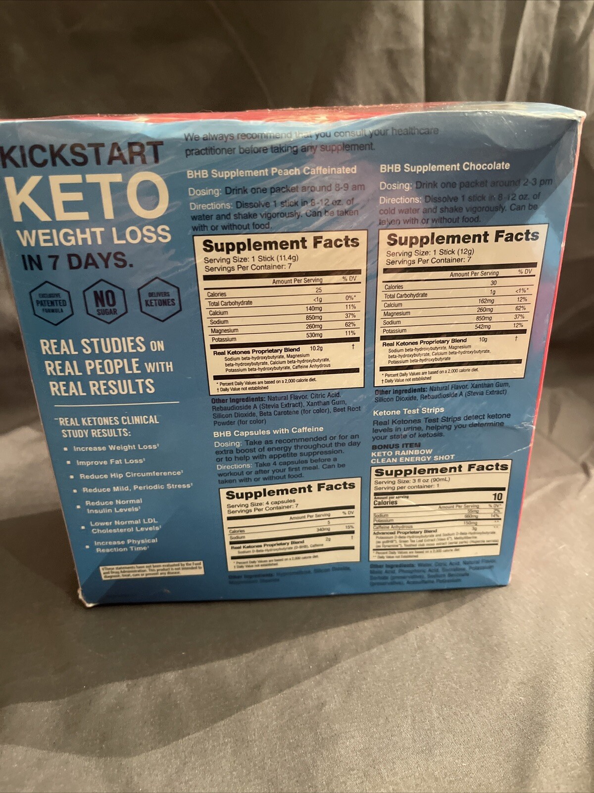 Real Ketones Keto 7 Days Starter Kit for Weight Loss Recipes Included