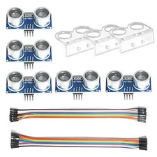 5pcs Ultrasonic Sensor Blocks Module Kit Hcsr04 Distance Sensor With 3pcs Mounti