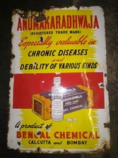 Vintage Porzellan Zeichen Anumakaradhwaja Bengal Chemische Für Cronical Disease