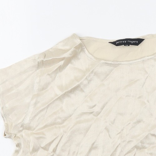 Jeffrey Rogers Womens Beige Viscose BlendBlouse Size 12 - Picture 5 of 10