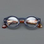 FELRES Acetate Round Frame Eyeglasses For Men/Women – Retro Clear Lens Glasses – 8013 - View #3
