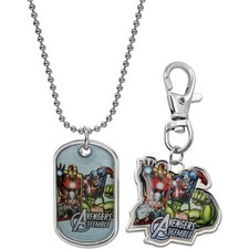 MARVEL AVENGERS Dog Tag, Key chain, Tin Box Iron Man Hulk Thor Captain America