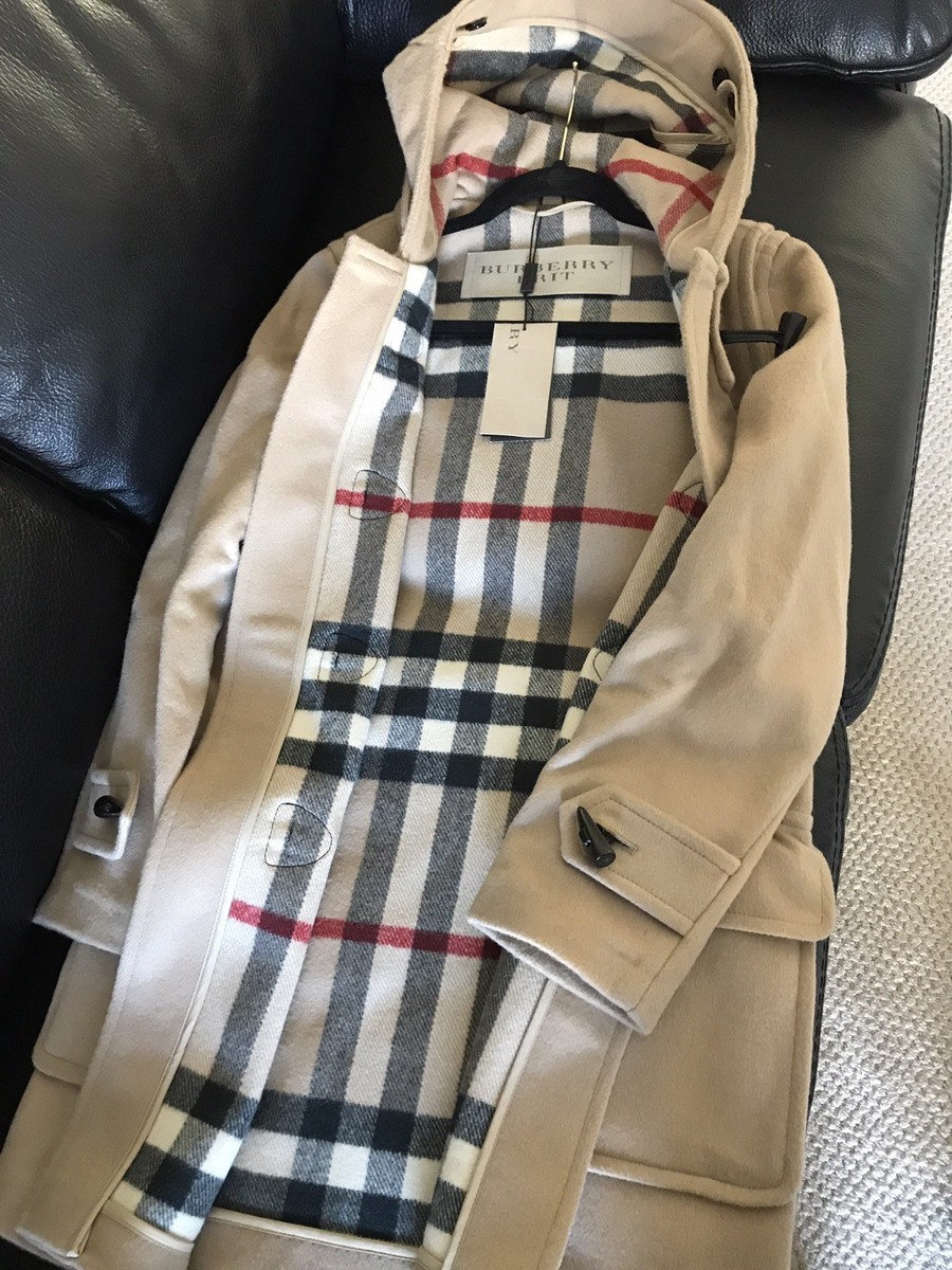 BURBERRY BRIT ダッフルコート ベージュ US 4 BURBERRY BRIT CARAMEL WOOL DUFFLE COAT WOMENS US4 | eBay
