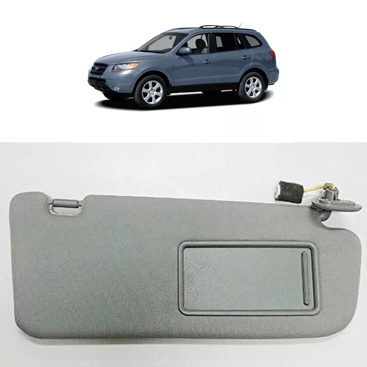 Express 852202B511J4 Sun Visor GRAY RH For 2006 2009 Hyundai Santa Fe