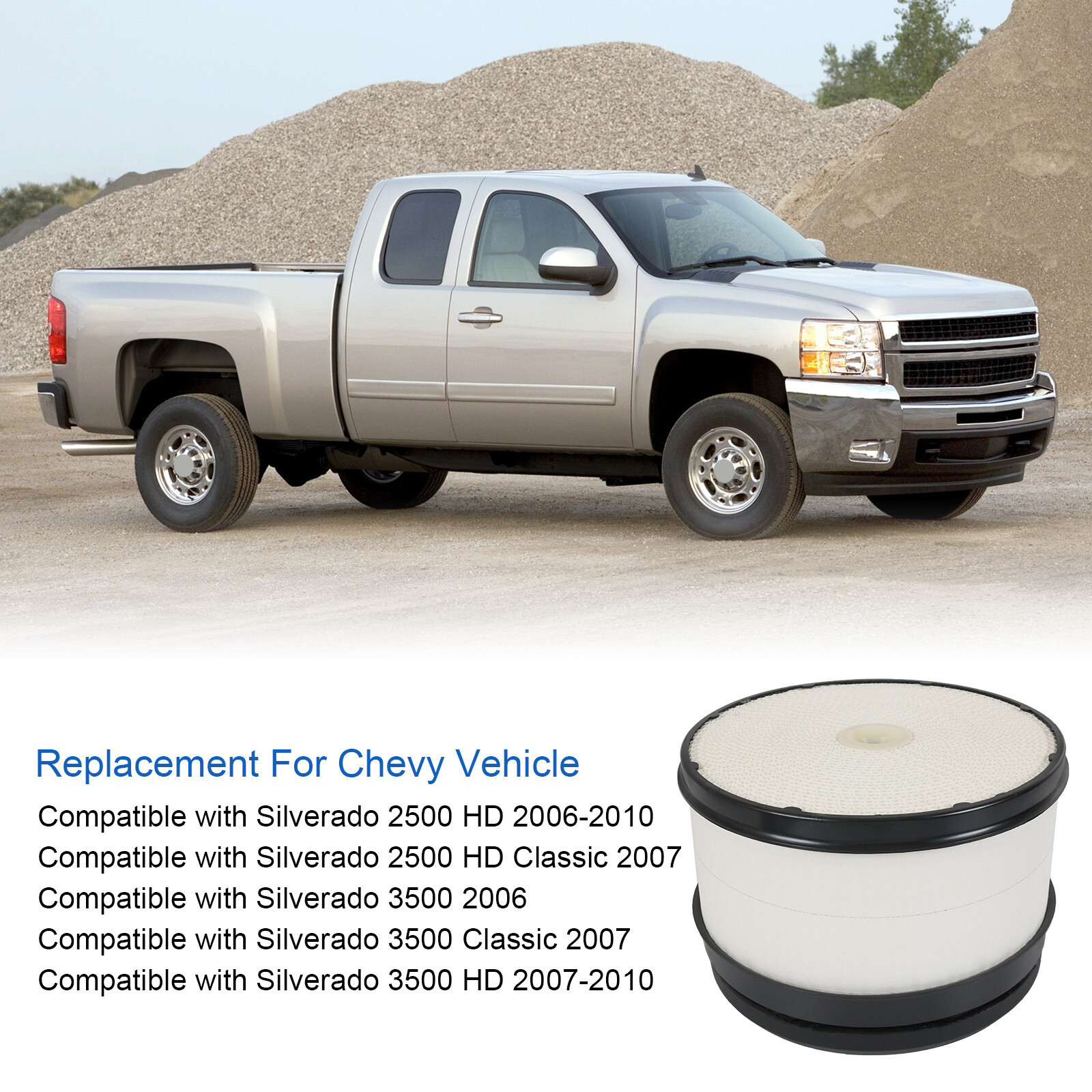 For Chevrolet Silverado 2500 HD 2006-2010 Engine Air Filter 25839611 | eBay