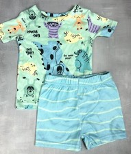 Disney Pixar Monsters Inc Mike Sully PJ Set Pajamas Size 2t Sleep EUC 0133
