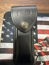 Buck 110 Black Leather Folding  Knife Sheath -