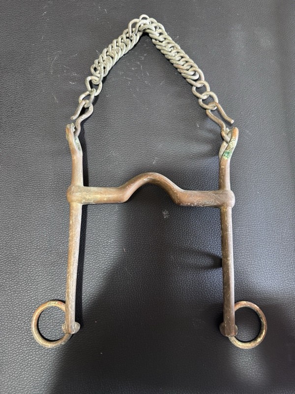 Antique Horse Bit with Original Curb Chain