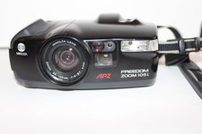Minolta Freedom Zoom 105i 35mm 105mm Film Camera Black APZ Flash Strap