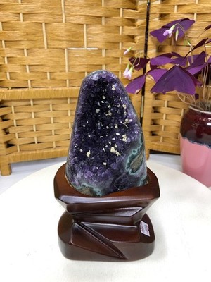 3LB Natural Amethyst Cluster quartz cluster crystal mineral specimen gift+base