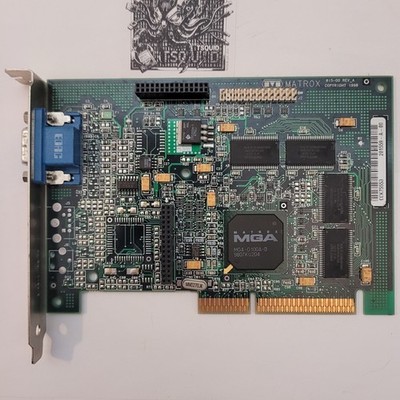 Matrox MGA-G100A-D Graphics Card AGP 8MB Video Card 815-00 REV_A Vintage PC