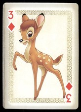 Bambi Disney Character Playing Card NM