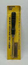 Vtg Southern Brass Comb Hair Straightening w/Black Wood Handle 32W Curved USA