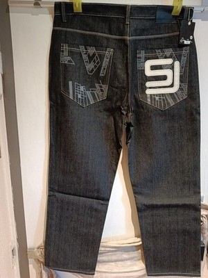 Dunkle Denim-Jeans, Marke Sean John, Hip-Hop/Streetwear Stil, Größe 42/44, neu