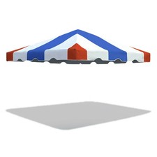 Replacement West Coast Frame Tent Top 10x10 Red White Blue Canopy Event Party