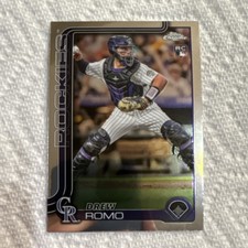 Topps 2025 Chrome Rookie Drew Romo #124 Colorado Rockies MLB Baseball Card