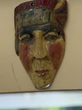 Mexican Folk Mask Handcrafted Art Indigenous Festival Folk
