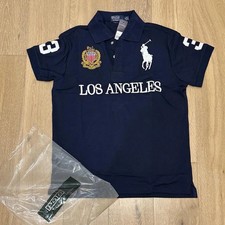 Los Angeles navy pony polo shirt