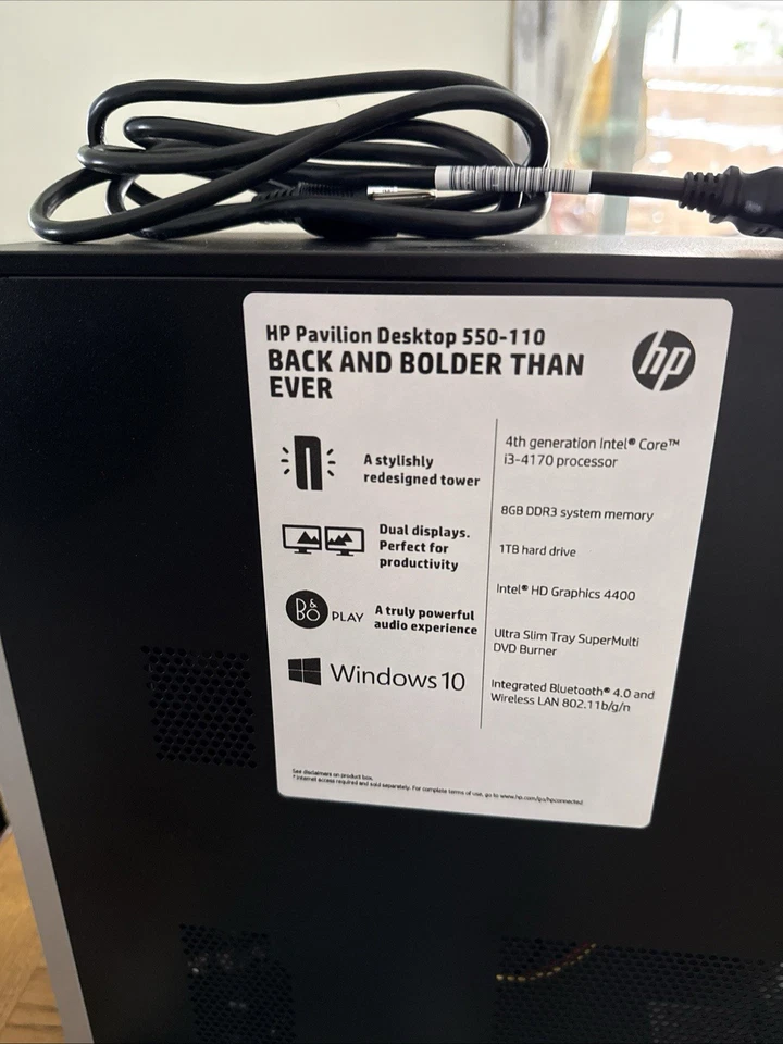 HP Pavilion 550-110 - Tower Core i3 4170 - RAM 8 GB - HDD 1 TB - DVD SuperMulti - Image 3 of 4