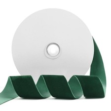Dark Green Velvet Ribbon 1-1/2 inch x 20YdUsed for Gift WrappingChristmas/Wed...