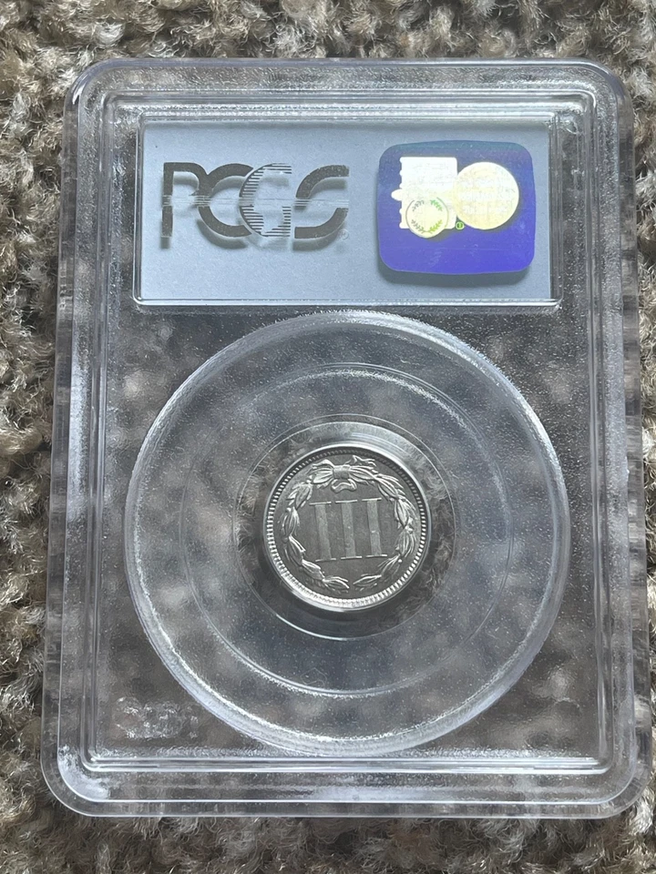 1873 Nickel Three-Cent Piece PCGS Proof-65 CAMEO - Image 3 of 4