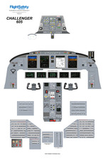 Bombardier Challenger 605  Cockpit Poster 24in x 36in