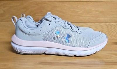 Under Armour GGS Assert 10 Size 6.5 Youth Pink Grey Girls Shoe Sneaker 6.5Y