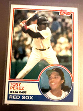 1983 Topps - Tony Perez #715 Red Sox Miscut Back