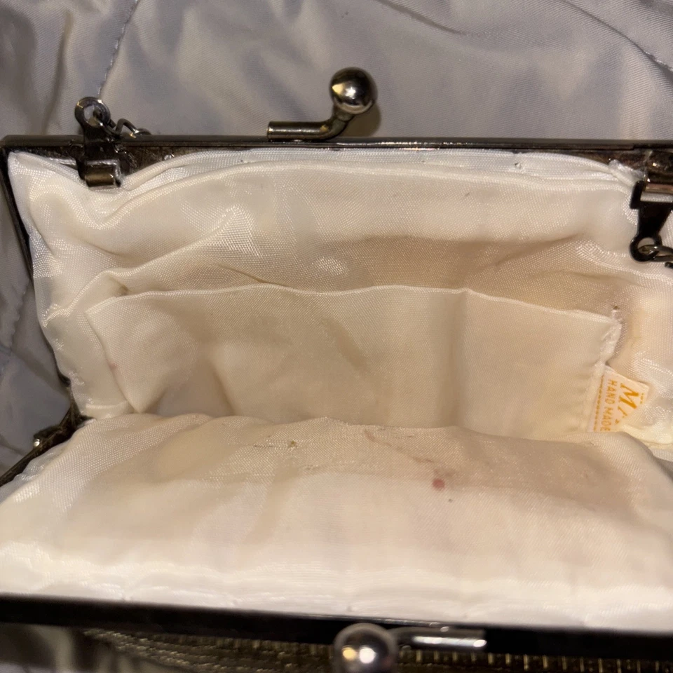 Vintage Magid Gold Beaded Purse Evening Handbag Fancy Art Deco Beautiful  - Image 2 of 2