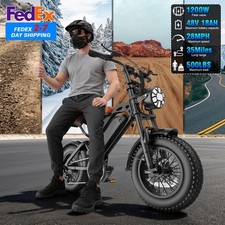 Electric Bike 1200W 48V/18Ah Dual Suspension Fat Tire e bike E Bicycle for Adult