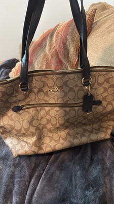 COACH Gallery Tote Signature Leather Khaki / Saddle 2 CH504