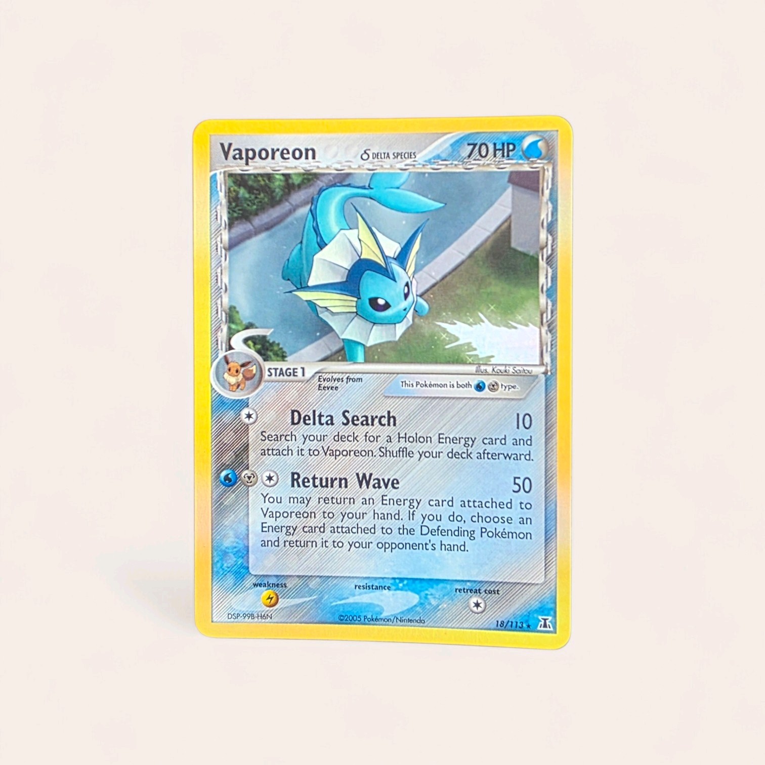 Vaporeon (Delta Species) 18/113 Delta Species Holo NM Near Mint