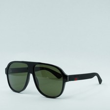 GUCCI GG0009S 001 Black/Green 59-11-145 Sunglasses New Authentic