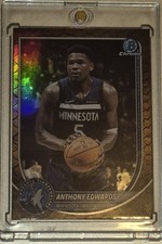 2025-26 TOPPS BOWMAN NBA ANTHONY EDWARDS SSP SP REPTILIAN REFRACTOR #BCV-103 +
