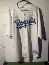 Kansas City Royals Adalberto Mondesi/Hunter Dozier Signed Jersey Size-2XL