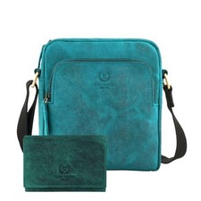 T-33-GR Portemonnaie aus Leder f&uuml;r Damen + T-63-GR Handtasche f&uuml;r Damen Set ZUP-