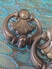 Vintage Drop Handles Drawer Door Dresser Pulls Furniture Vintage Hardware Pair  — photo 3