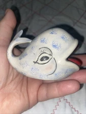 Vintage Ceramic Whale Ashtray 1981 Thriftmas Estate Sale Find