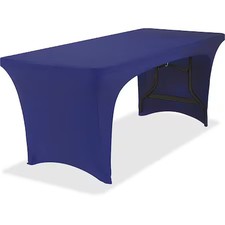 Zoro Select 16546 Stretch Fitted Table Cover, Blue, 72 In. W, 16546