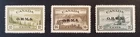 Stamps Canada B of B: 06-08 10c-20c Peace Issue OHMS overprint set of 3 F/VF MLH