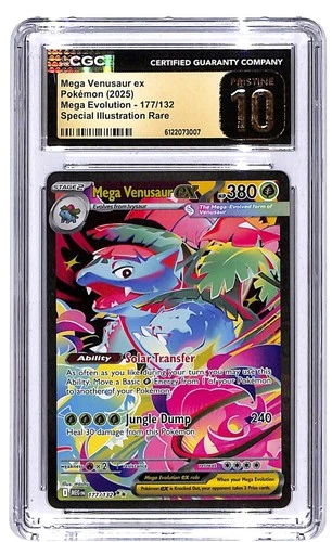 CGC Pristine 10 Pokemon TCG Mega Venusaur ex Mega Evolution 177/132 SIR 2025