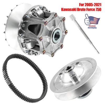 #ad Primary Secondary Clutch w Belt Puller For Kawasaki Brute Force 750 490930064 $349.99