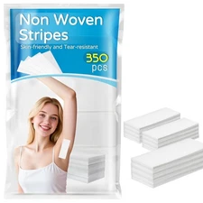 350 Wax Strips for Hair Removal – Non-Woven Fleece Strips for Body & Face