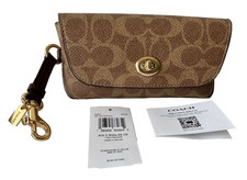 NWT 98 Coach CZ207 Sunglasses Case/Pouch In Signature Canvas