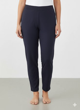 NWT Eileen Fisher Slim Ankle in Midnight Blue Washable Stretch Crepe Pants 2X