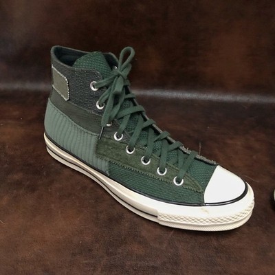 Converse Chuck 70 Hi Mono Patchwork Black Forest 167138C  Men's Sz 10 /44 Flats