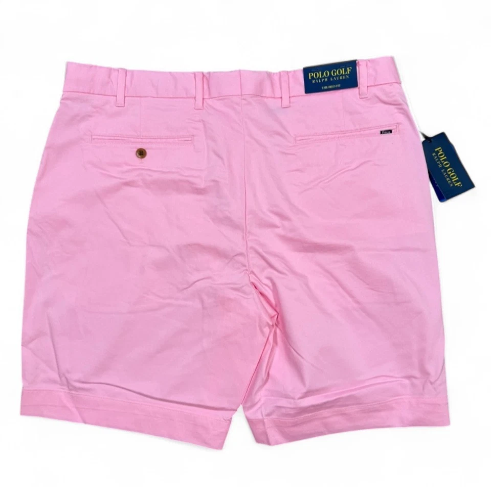 Pantalones Cortos Polo Golf Ajuste A Medida Rendimiento Para Hombre Talla 38 Rosa Ralph Lauren Nuevos con Etiquetas Foto 2 de 4