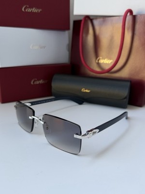 CARTIER CT0579S 008 Silver Blue Gradient Flash Mirror Lens Sunglasses AUTHENTIC