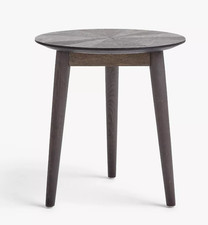 John Lewis Side Table Iona Round 3 Leg Black Oak  RRP£199 - OPEN BOX