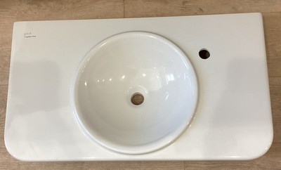 VitrA Bathroom Sink W/Faucet Hole Ceramic White Water Jewels 4363B-003-0016